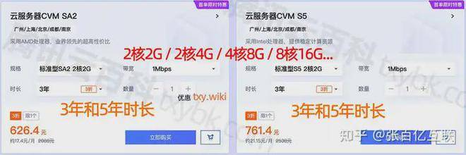 腾讯云服务器优惠价格：2024年最新多配置租用报价